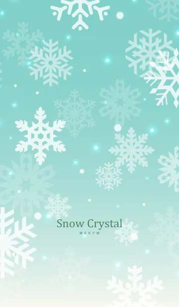 [LINE着せ替え] Snow Crystal-EMERALD GREEN.MEKYM 7の画像1
