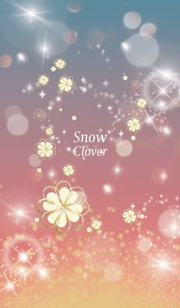[LINE着せ替え] ピンクと青 : 全運気UP！ snow cloverの画像1