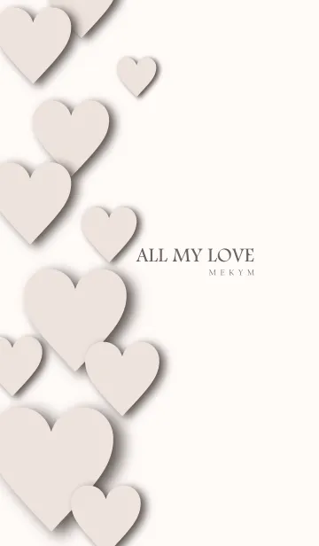 [LINE着せ替え] ALL MY LOVE BEIGEHEART-MEKYM 7の画像1