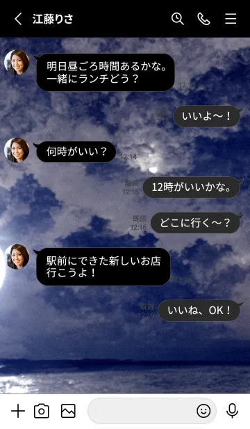 [LINE着せ替え] 夜の月 月の海 #DkK_15。の画像3