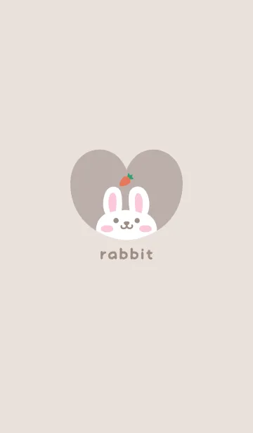 [LINE着せ替え] うさぎ3人参[ベージュ]の画像1