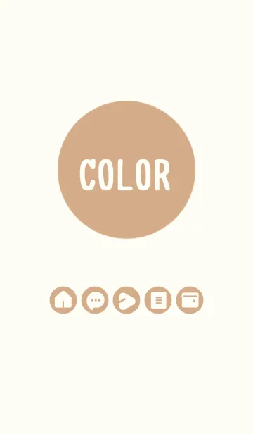 [LINE着せ替え] beige color A07 modifiedの画像1