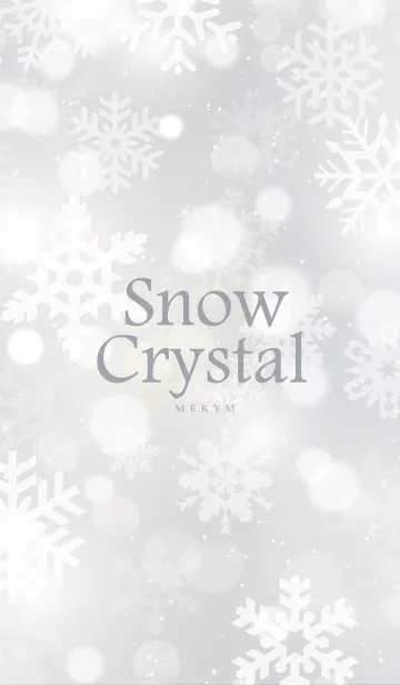 [LINE着せ替え] Snow Crystal-WHITE.MEKYM 7の画像1