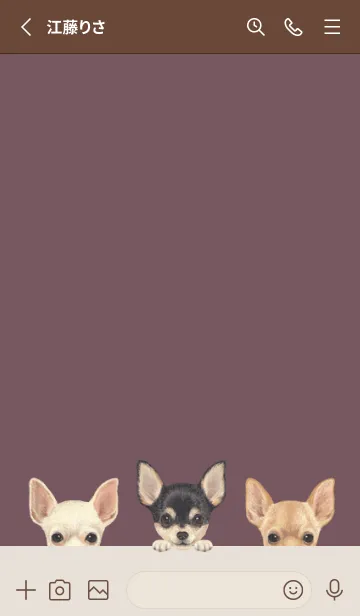 [LINE着せ替え] ワンワン！- チワワ - ダスティローズの画像2