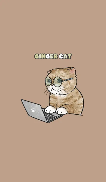 [LINE着せ替え] gingercat9 / light mocha .jpの画像1