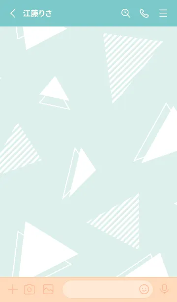 [LINE着せ替え] かわいい白三角14の画像2