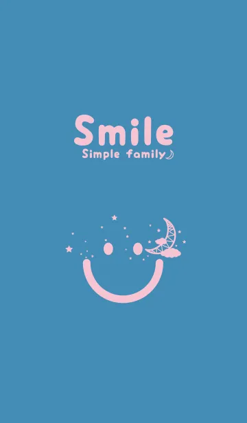 [LINE着せ替え] スマイル＆三日月 ブルーシェルの画像1