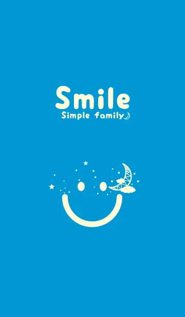 [LINE着せ替え] スマイル＆三日月 ペールヨットブルーの画像1