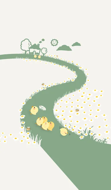 [LINE着せ替え] quack... keep up！ J-lightGrey. GreyGreenの画像1