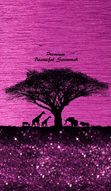 [LINE着せ替え] Premium Beautiful Savannah [Purple]の画像1