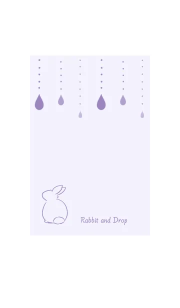 [LINE着せ替え] 兎と雫 -パープル-の画像1