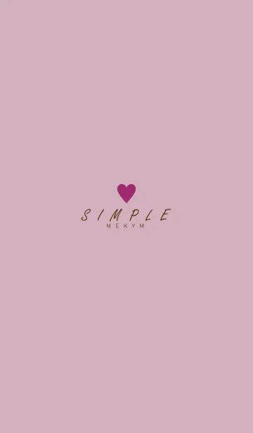 [LINE着せ替え] DUSKY PINK BROWN - SIMPLE HEART 13の画像1