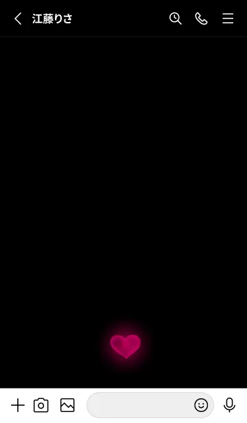 [LINE着せ替え] HEART LIGHT-BLACK 5の画像2