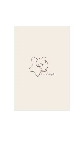 [LINE着せ替え] おやすみコアラ -ベージュ-の画像1