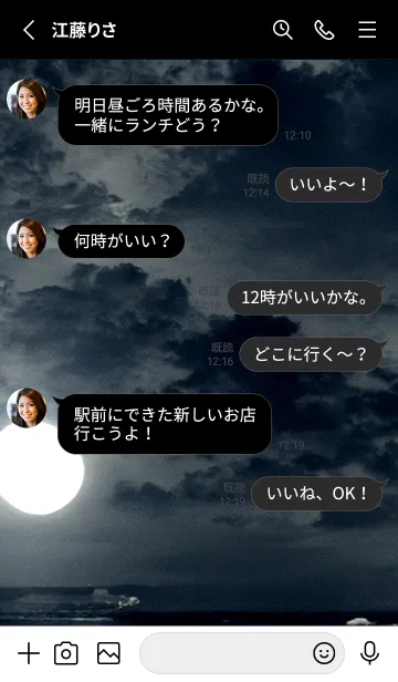 [LINE着せ替え] 夜の月 月の海 #DkN_10。の画像3