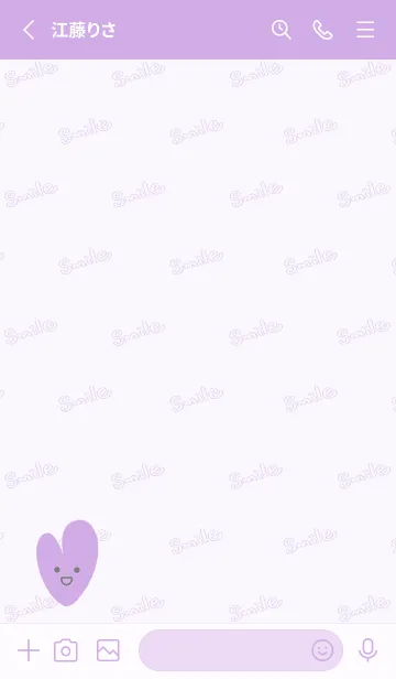 [LINE着せ替え] Smile Love J-Romantic Purpleの画像2