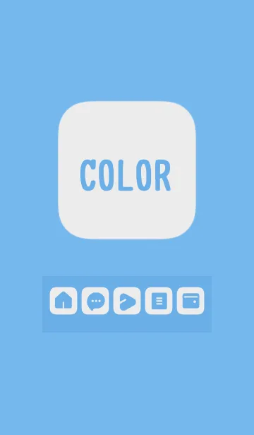 [LINE着せ替え] blue color B06 modifiedの画像1