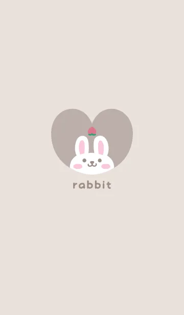 [LINE着せ替え] うさぎ3もも[ベージュ]の画像1