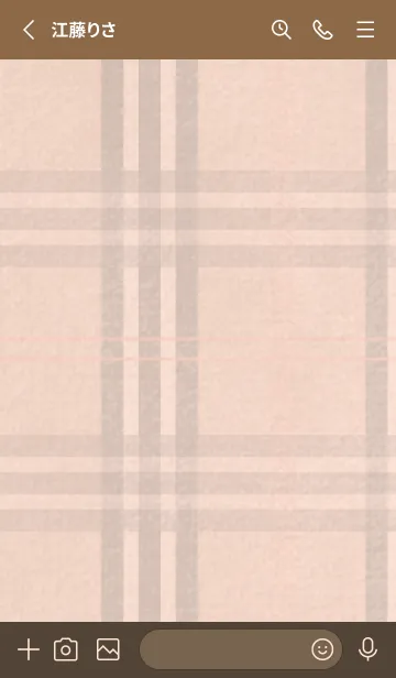 [LINE着せ替え] チェック柄 St 02 - ビスクの画像2