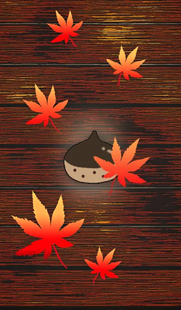 [LINE着せ替え] ‡秋の紅葉と栗っこのコラボレーション‡の画像1