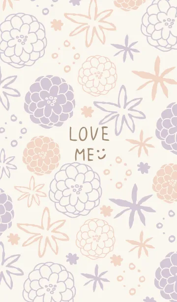 [LINE着せ替え] 手書きのお花 ほんわか19の画像1