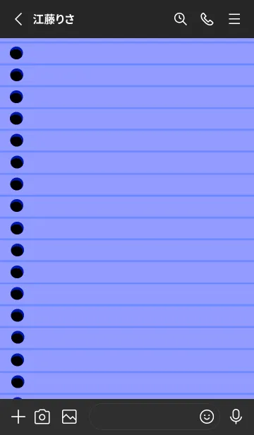 [LINE着せ替え] カラールーズリーフ/ブルーパープル/黒の画像2