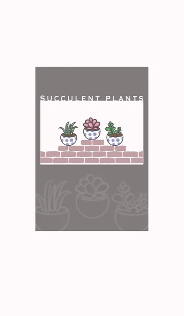 [LINE着せ替え] Succulents J-Ash Pinkの画像1