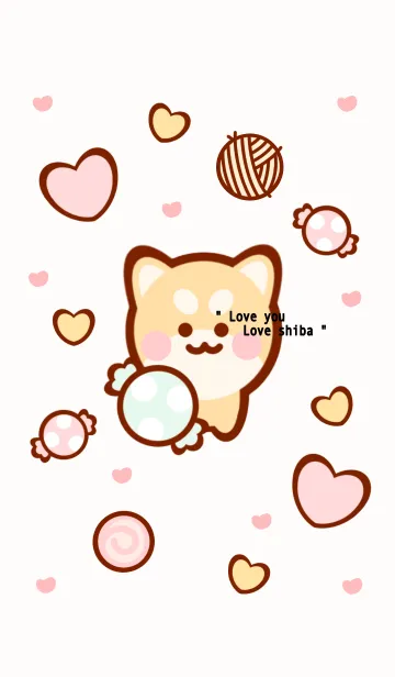 [LINE着せ替え] Cute Cute shiba 3の画像1