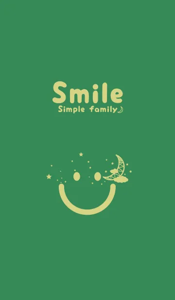 [LINE着せ替え] スマイル＆三日月 牧草色の画像1