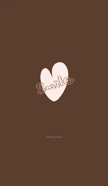 [LINE着せ替え] Smile Love J-Cocoa Brownの画像1