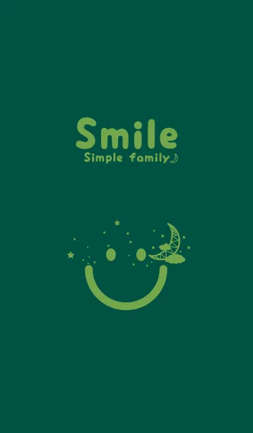 [LINE着せ替え] スマイル＆三日月 鉄色の画像1