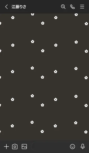 [LINE着せ替え] ダークブラックとホワイトなお花。の画像2