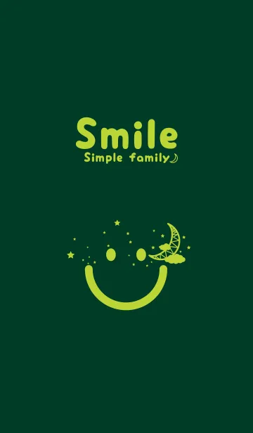 [LINE着せ替え] スマイル＆三日月 海松藍色の画像1