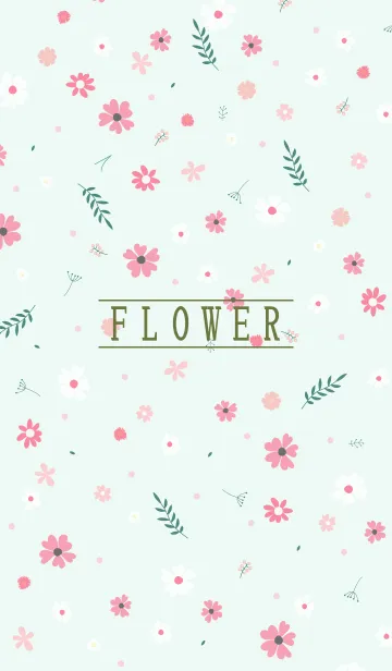 [LINE着せ替え] MANY FLOWERS GREEN 21の画像1
