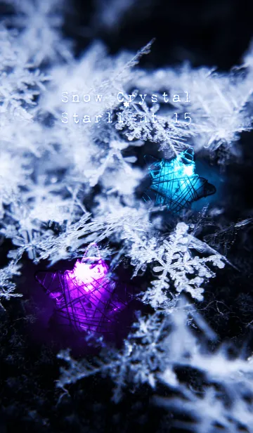 [LINE着せ替え] 雪の結晶と星の光 15の画像1