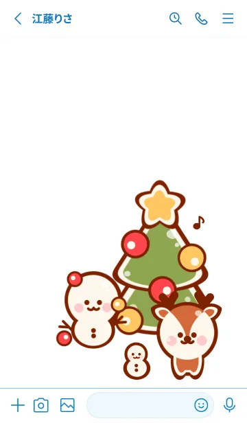 [LINE着せ替え] Cute Cute Christmas theme 2の画像2