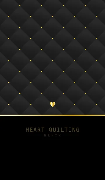 [LINE着せ替え] HEART QUILTING-GRAY BLACK 11の画像1