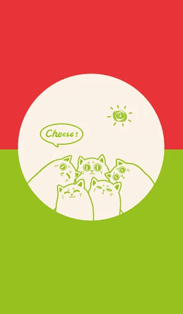 [LINE着せ替え] Meow...Cheese！ J-Red.Greenの画像1