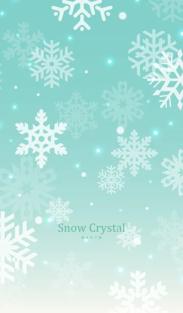 [LINE着せ替え] Snow Crystal-EMERALD GREEN.MEKYM 8の画像1