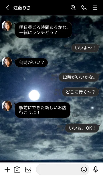 [LINE着せ替え] 夜の月 月の海 #DkP_13。の画像3