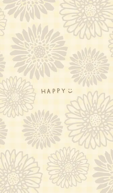 [LINE着せ替え] 大輪 ベージュ24の画像1