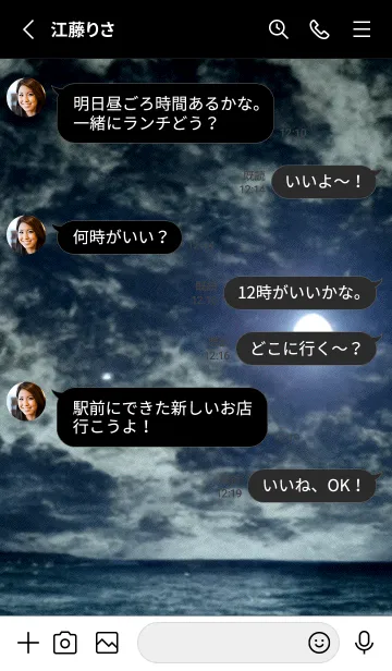 [LINE着せ替え] 夜の月 月の海 #DkP_12。の画像3