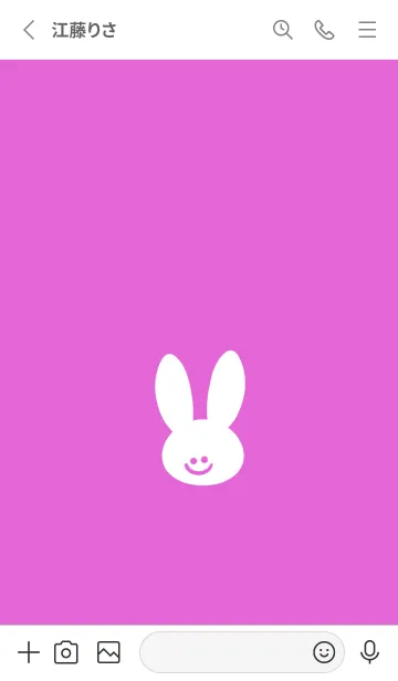 [LINE着せ替え] ホワイト ラビット 47の画像2