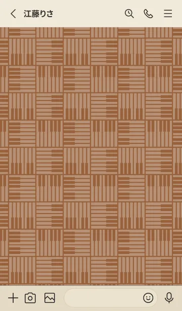 [LINE着せ替え] 和音 算崩しとピアノ鍵盤 灰茶の画像2