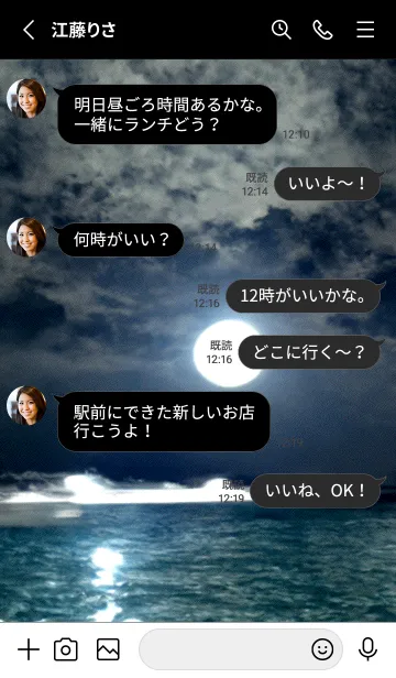 [LINE着せ替え] 夜の月 月の海 #DkP_11。の画像3