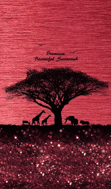 [LINE着せ替え] Premium Beautiful Savannah [red]の画像1