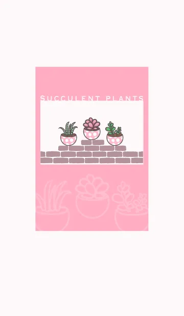 [LINE着せ替え] Succulents J-cute pinkの画像1