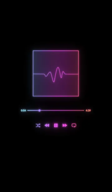 [LINE着せ替え] MUSIC PLAYER - GLOW - ブラック 00の画像1