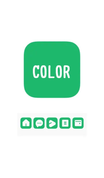 [LINE着せ替え] green color B12 modifiedの画像1