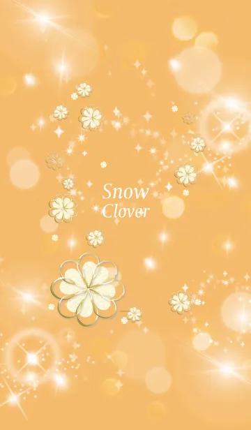 [LINE着せ替え] オレンジ : 全運気上昇！ Snow cloverの画像1